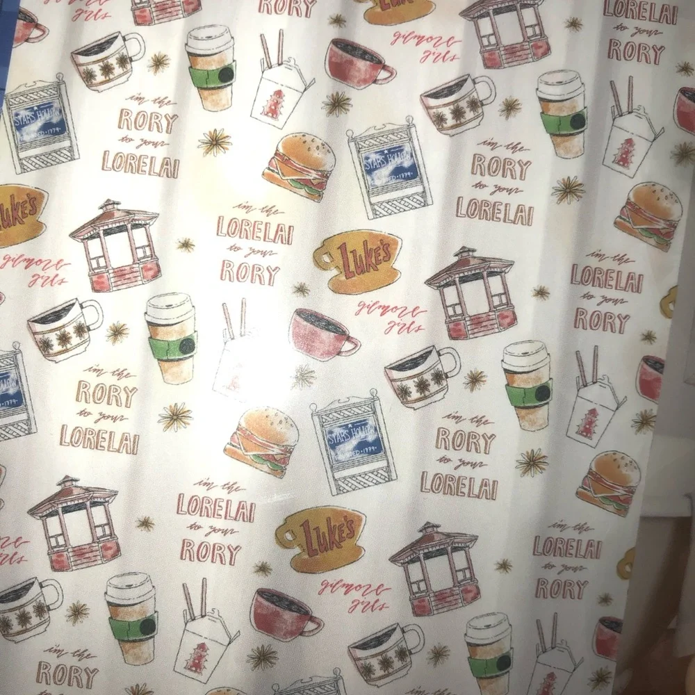 ☕️  Gilmore Girls Stars Hollow Printed Shower Curtain Set - 13pc Home Bath
